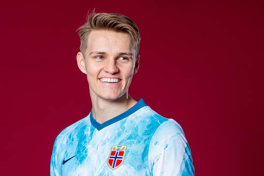 Martin Ødegaard of the Norwegian national football team