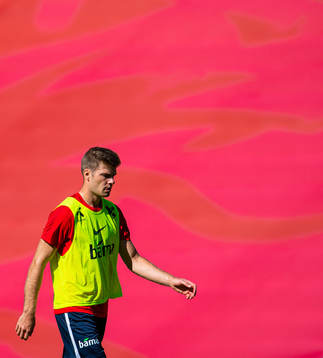 Alexander Sørloth of the Norwegian national football team