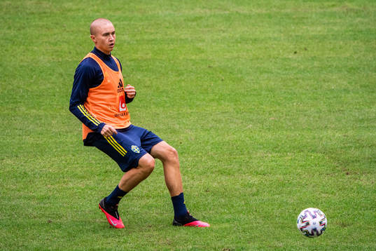 Sebastian Holmén of the Swedish national football team