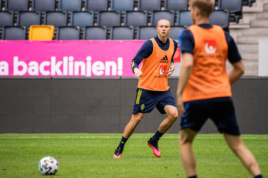 Sebastian Holmén of the Swedish national football team