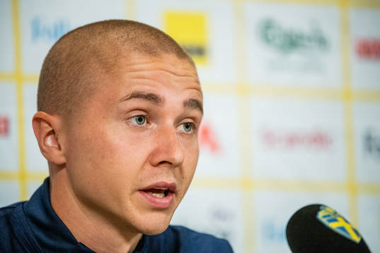 Sebastian Holmén of the Swedish national football team