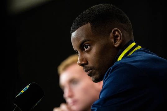 Alexander Isak of the Swedish national football team