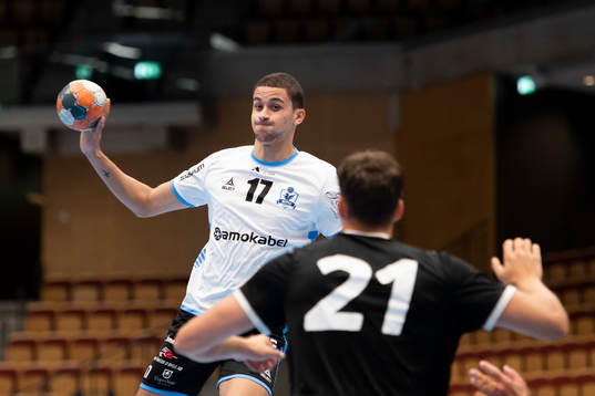 Helsingborgs Mattias Thynell och Amos Evon Mohlin