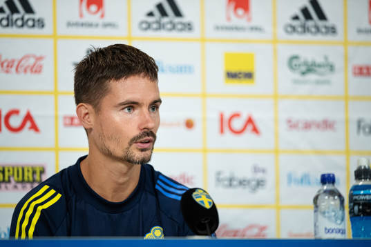 Mikael Lustig of the Swedish national football team