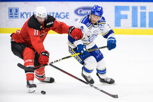 Malmö Redhawks Markus Lauridsen och Leksands Carter Camper