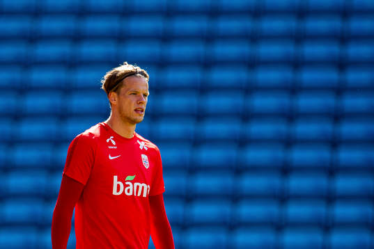 Goalkeeper Ørjan Håskjold Nyland of the Norwegian