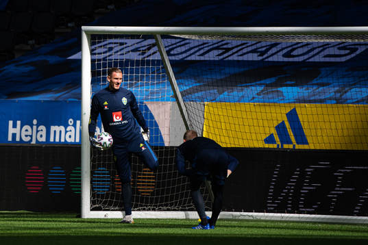 Goalkeeper Robin Olsen of the Swedish national football team