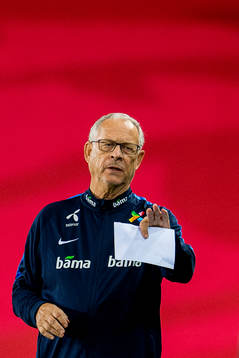 Lars Lagerbäck, head coach of Norway