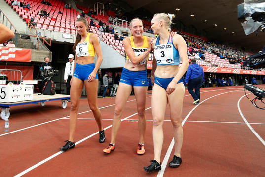 Moa Hjelmer, Klara Helander of Sweden and Milja Thureson of
