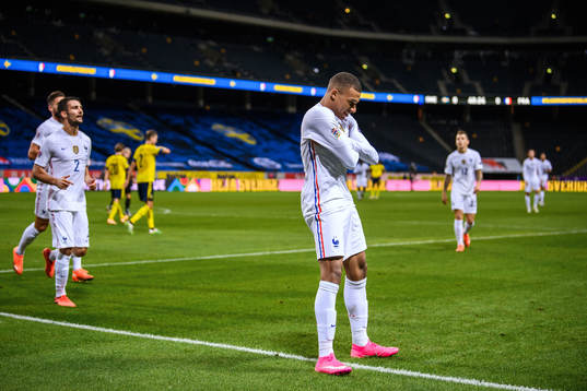 Kylian Mbappé of France celebrates