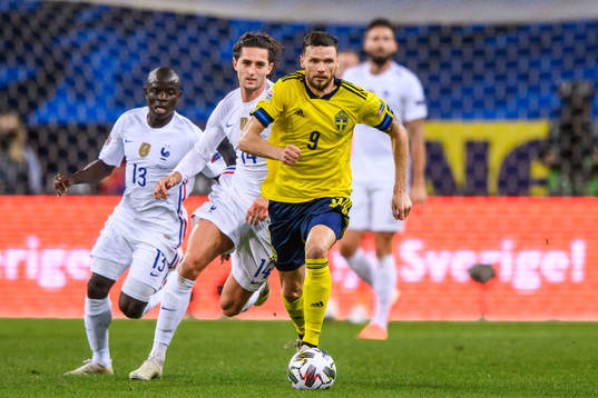 N'Golo Kanté and Adrien Rabiot of France against Marcus