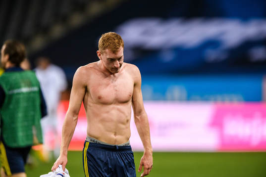 Dejan Kulusevski of Sweden looks dejected