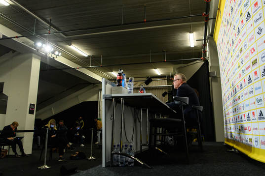 Head coach Janne Andersson of Sweden at a press conference