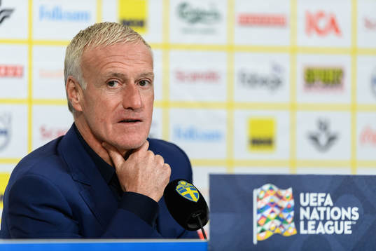 Head coach Didier Deschamps of France at a press conference