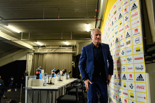 Head coach Didier Deschamps of France at a press conference