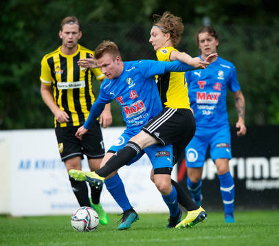 IFK Hässleholms Lucas Johnsson i matchen mellan Nosaby IF