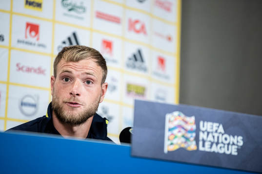 John Guidetti of the Swedish national football team