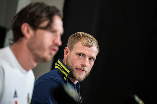 Gustav Svensson and John Guidetti of the Swedish national