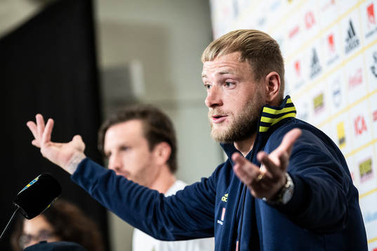 John Guidetti of the Swedish national football team