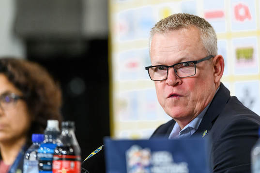 Head coach Janne Andersson of Sweden at a press conference