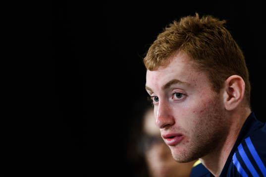 Dejan Kulusevski of Sweden at a press conference