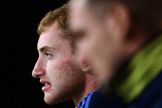 Dejan Kulusevski of Sweden at a press conference
