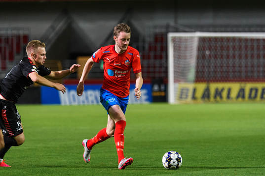 Kalmars Isak Jansson  och Helsingborgs Rasmus Jönsson