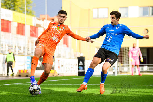 AFC Eskilstunas Ismet Lushaku och Halmstads Emil Tot