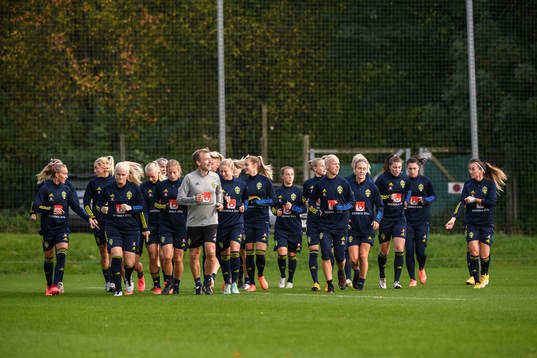 Players of the Swedish women’s national football team at