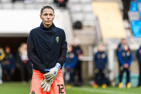 Goalkeeper Jennifer Falk of Sweden