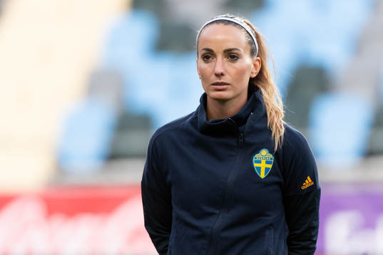 Kosovare Asllani of Sweden at lineup ahead