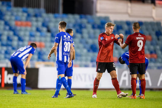 Mikkel Kaufmann of FC Köpenhamn celebrates as Mattias