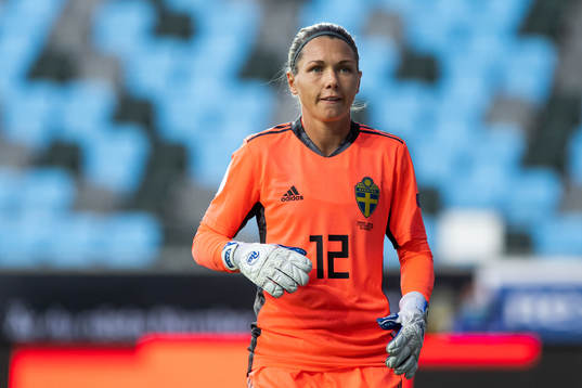 Goalkeeper Jennifer Falk of Sweden