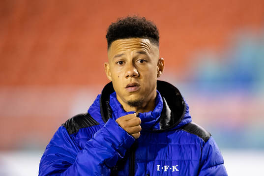 Tobias Sana of IFK Göteborg looks dejected