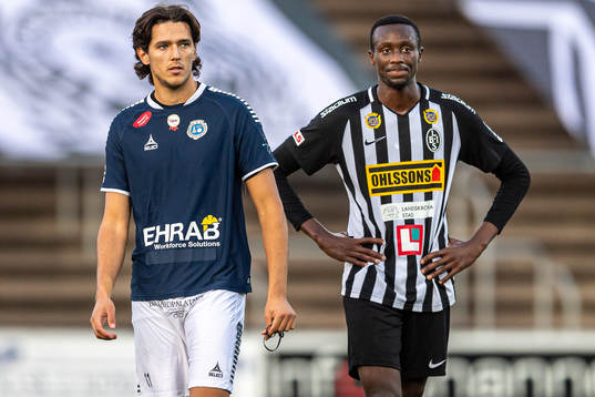 Utsiktens Sadmir Zekovic och Landskronas Herve Prudence