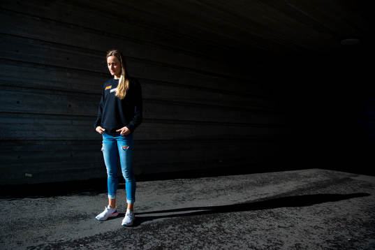 Norwegian track athlete Hedda Hynne poses for a portrait