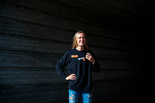 Norwegian track athlete Hedda Hynne poses for a portrait