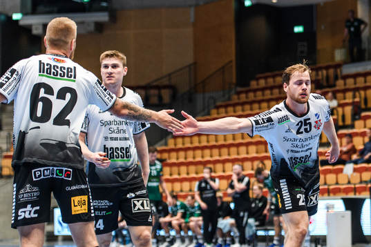 IFK Ystads Emil Hansson, Henrik Bielenberg och Marius