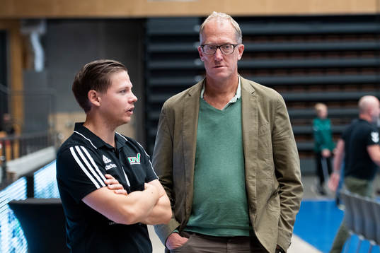 Helsingborgs ordförande Anders Lückander och tränare