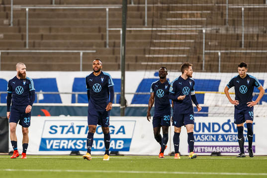 Malmö FFs Jo Inge Berget , Isaac Kiese Thelin , Bonke