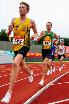 Mathias Flak and Erik Udø Pedersen compete in men's 10000