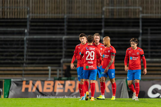 Helsingborgs spelare jublar