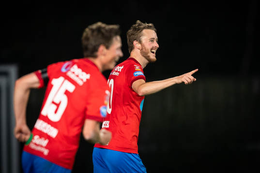 Helsingborgs Rasmus Jönsson jublar