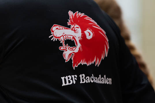 IBF Backadalens klubbmärke på en tröja