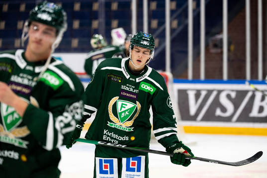 Färjestads Albert Johansson deppar