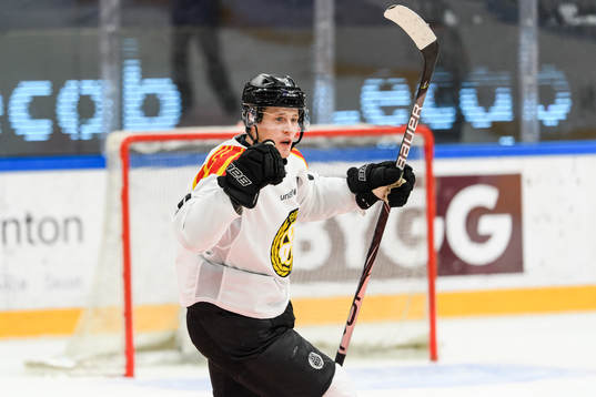 Brynäs Linus Ölund jublar