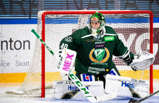 Färjestads målvakt Henrik Haukeland