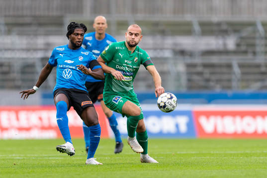 Halmstads Joseph Baffoe och Ljungskiles Perparim Beqaj