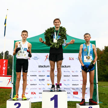 Tvåan Linus Jansson, Hässelby SK, ettan Viktor Frisk,
