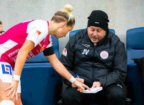 Uppsalas Marika Bergman Lundin och tränare Jonas